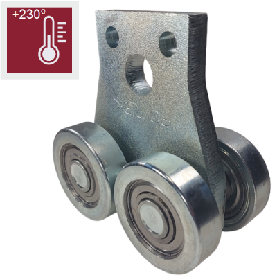 Тележка высокотемпературная РОЛТЭК 210.RC55В отверстиями для подвешивания груза